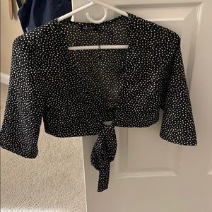 Nasty gal polka dot crop top NWOT